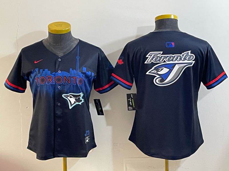Women 2025 Toronto Blue Jays Blank black Joint Name Nike MLB Jersey style 009